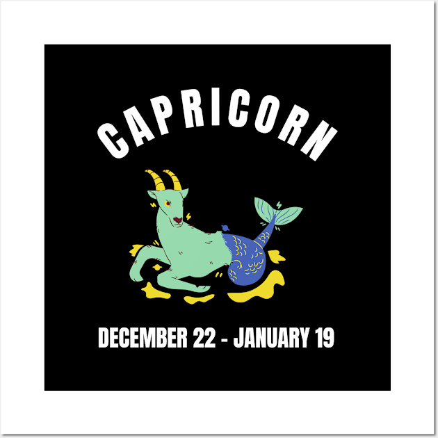 Capricorn star sign Wall Art by InspiredCreative